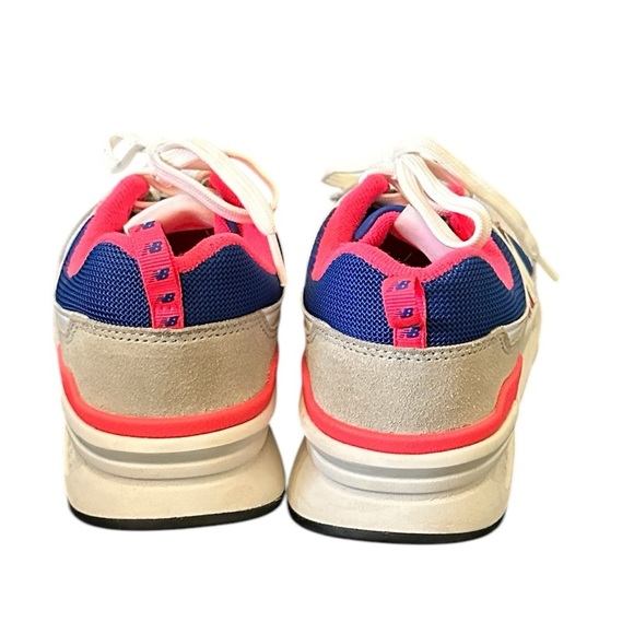 New Balance 997 White Pink Blue Mens Size 7.5 - Picture 4 of 7
